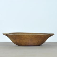 Vintage Handmade Hungarian Wooden Dough Bowl, 1930s