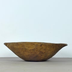 Vintage Handmade Hungarian Wooden Dough Bowl, 1930s