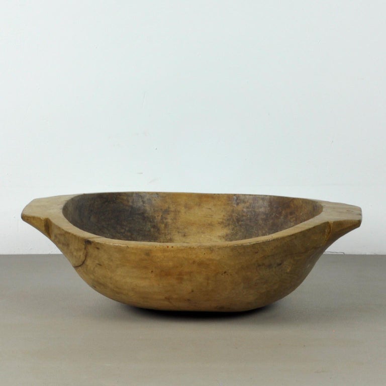 Vintage Handmade Hungarian Wooden Dough Bowl, 1930s at 1stDibs
