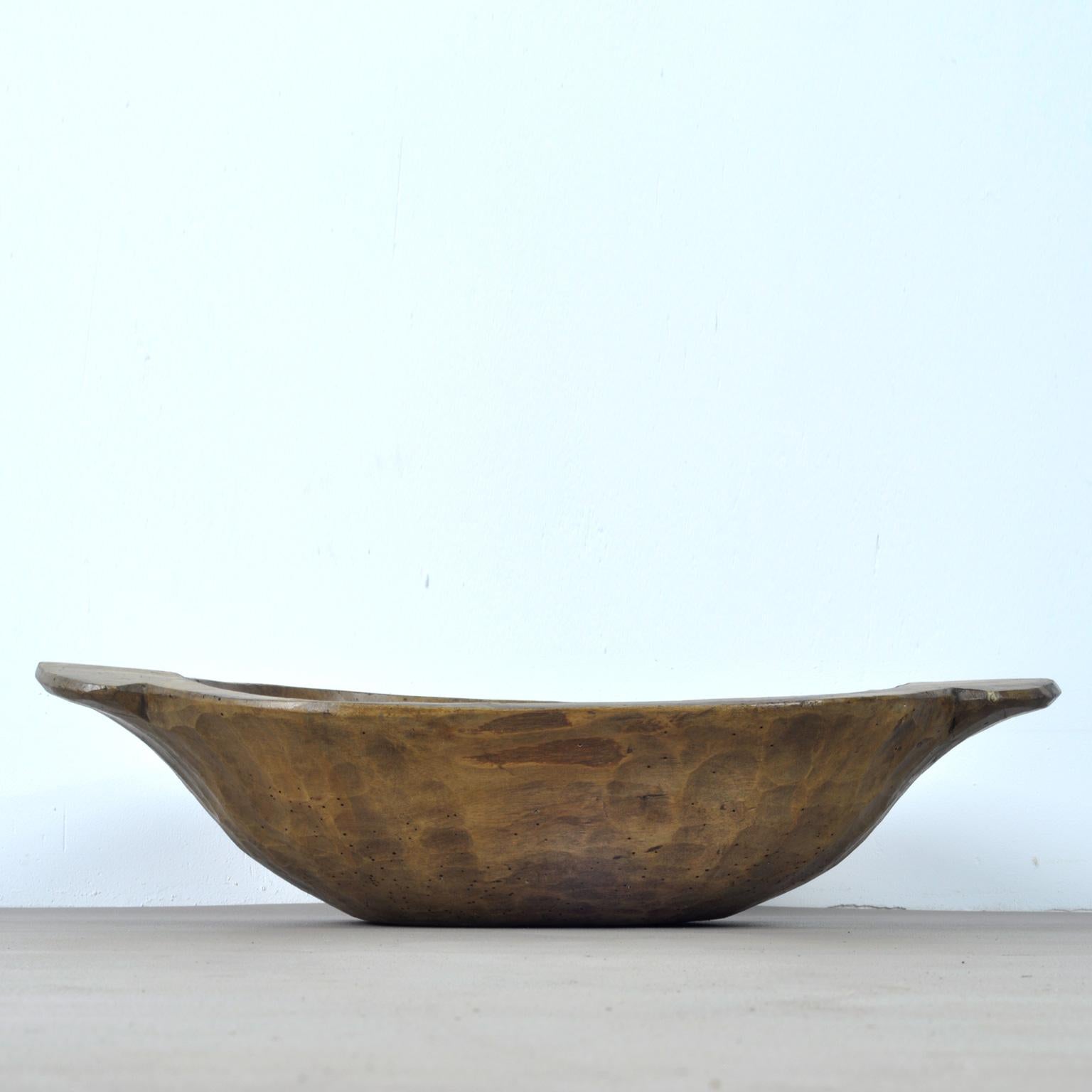 Mid-20th Century Vintage Handmade Hungarian Wooden Dough Bowl, 1930s