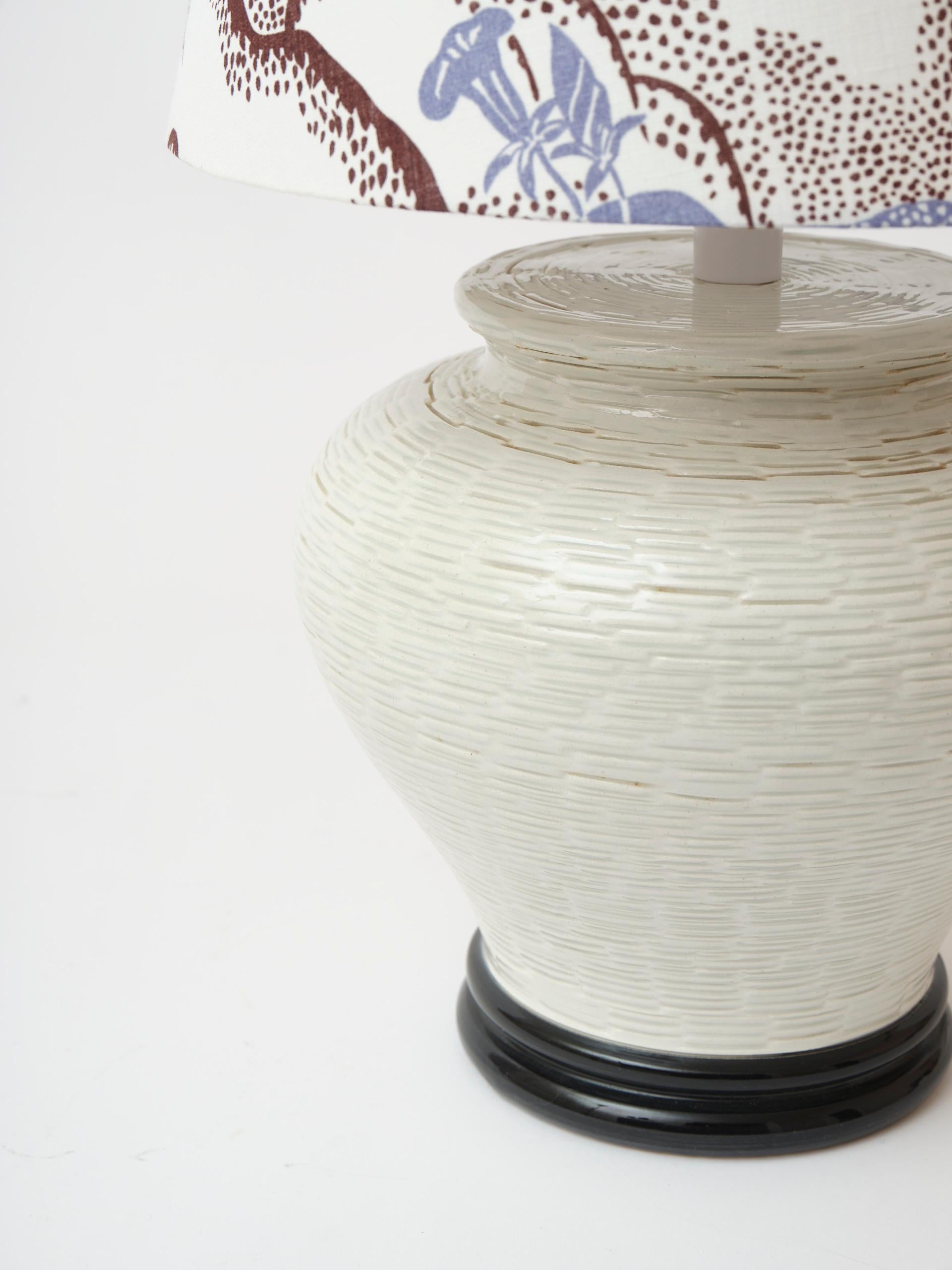Lampada da tavolo in ceramica italiana fatta a mano, anni '70 In condizioni buone in vendita a Frederiksberg C, DK