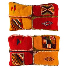 Cuscino o cuscino Kilim vintage fatto a mano, una coppia