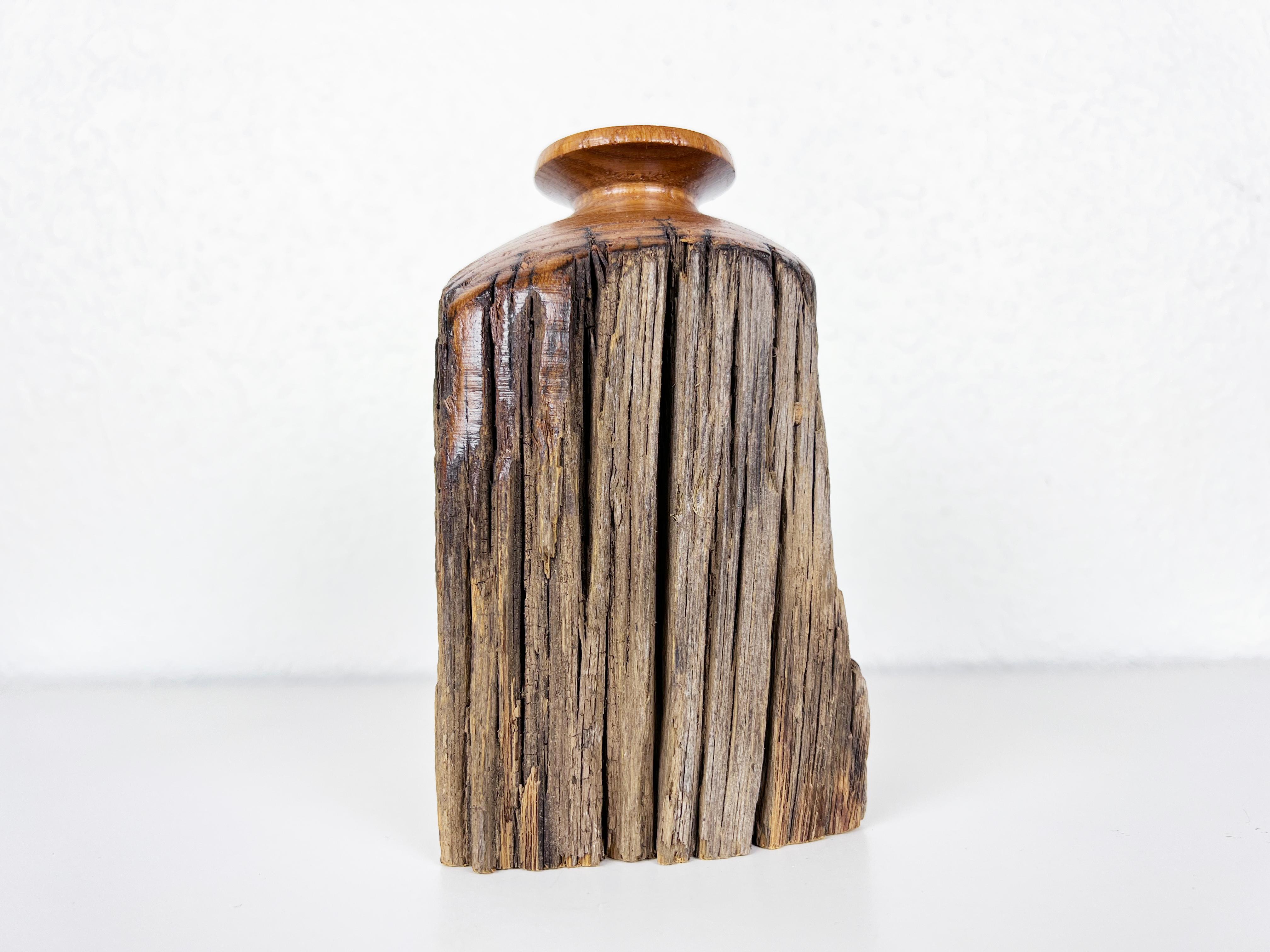 Vintage Handmade Live Edge Weedpot Vase 1