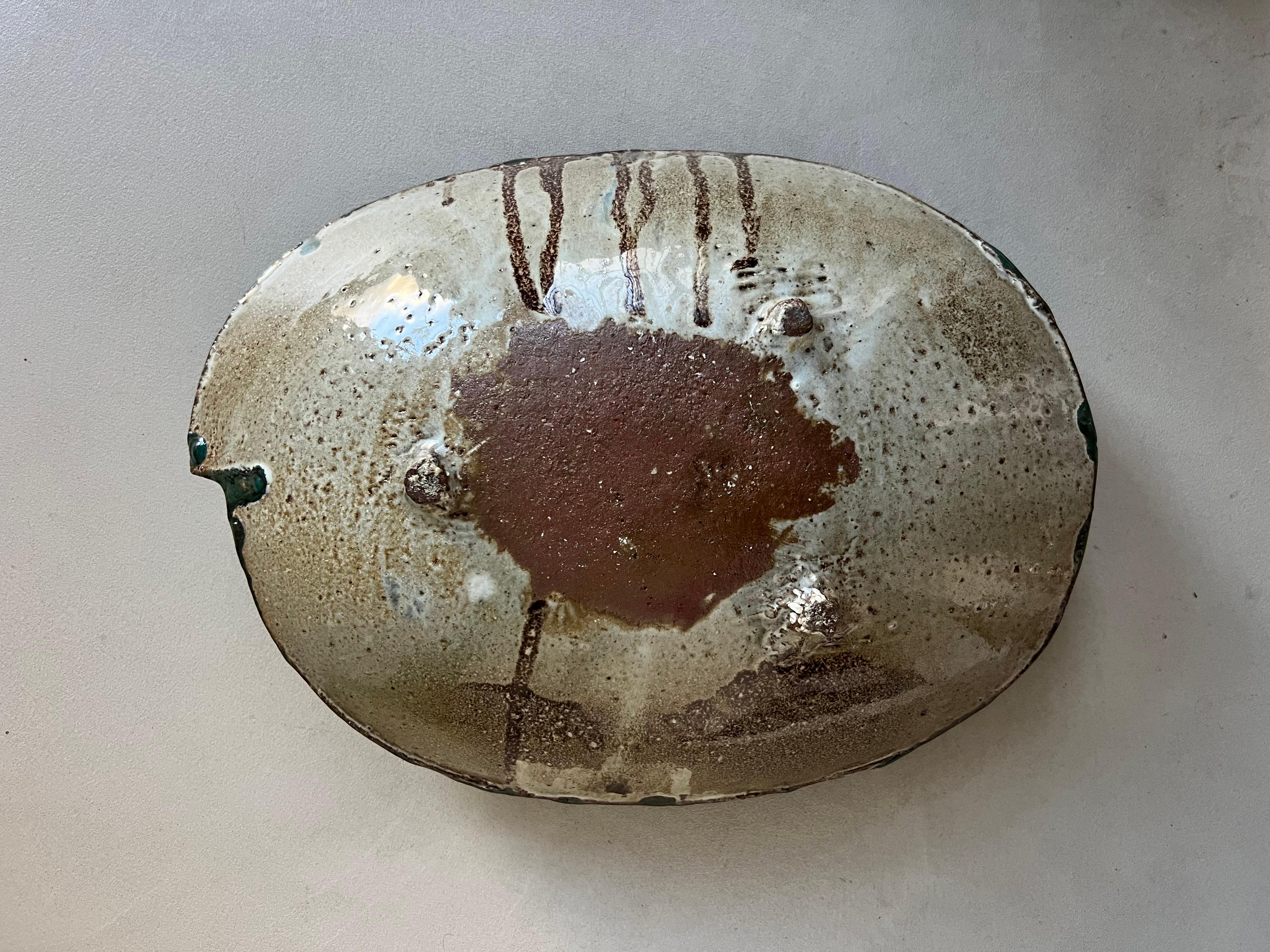 Vassoio in ceramica vintage, produzione italiana anni '60 in vendita 5