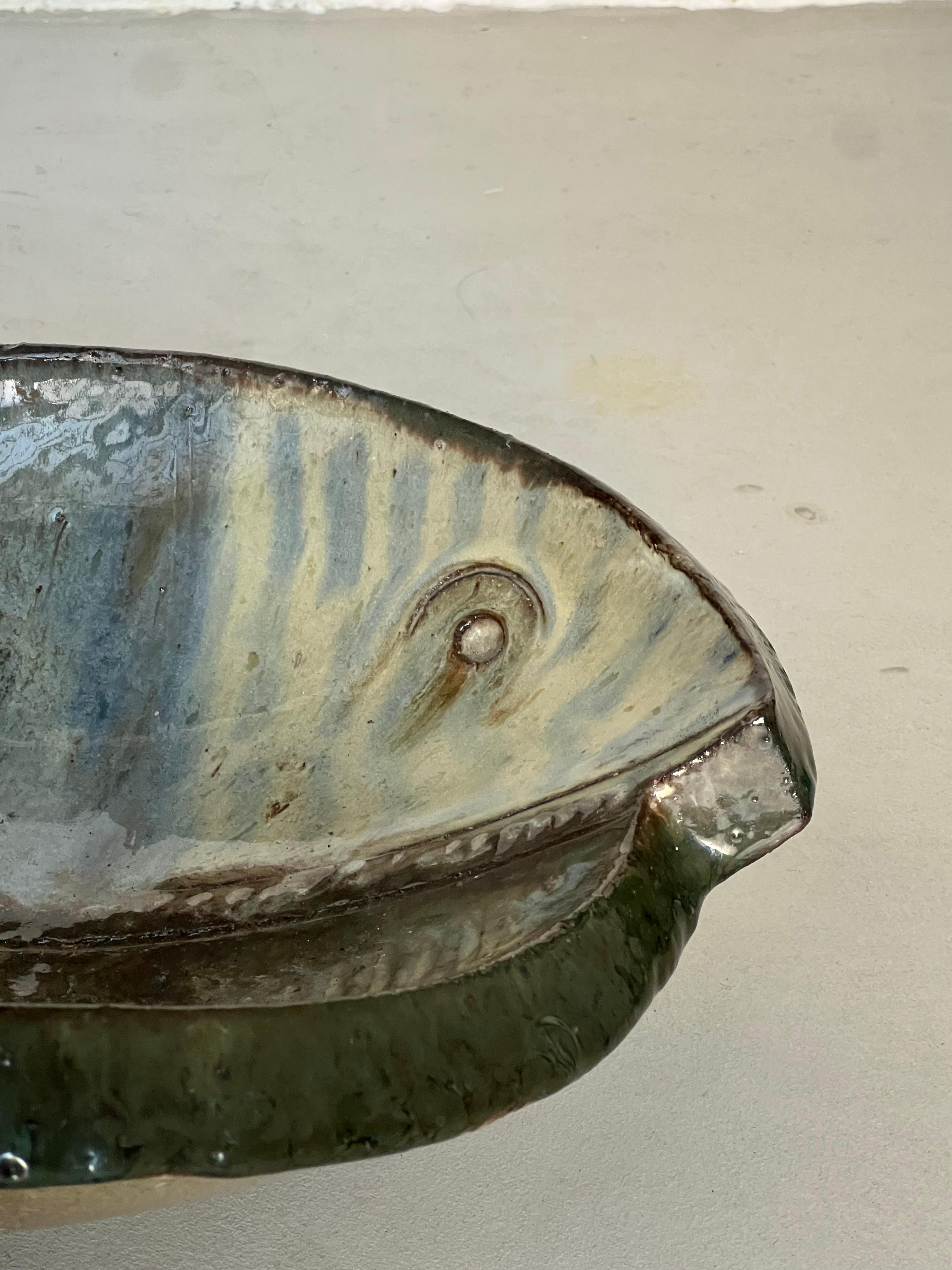 Metà XX secolo Vassoio in ceramica vintage, produzione italiana anni '60 in vendita
