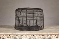 Vintage Handmade Metal Round Shaped Birdcage with Rustic Character