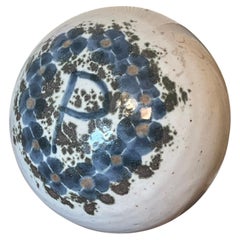 Vintage Handmade mid Century Modern style Paper weight sculpture w/floral motif
