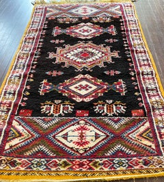 Vintage Handmade Moroccan Rug circa 1960s