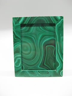 Portafoto d'epoca fatto a mano in pietra malachite naturale Made In Italy