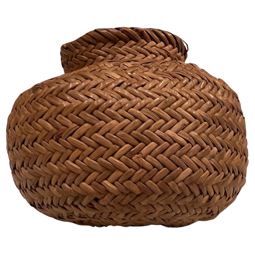 Vintage Handmade Natural Woven Mini Basket 