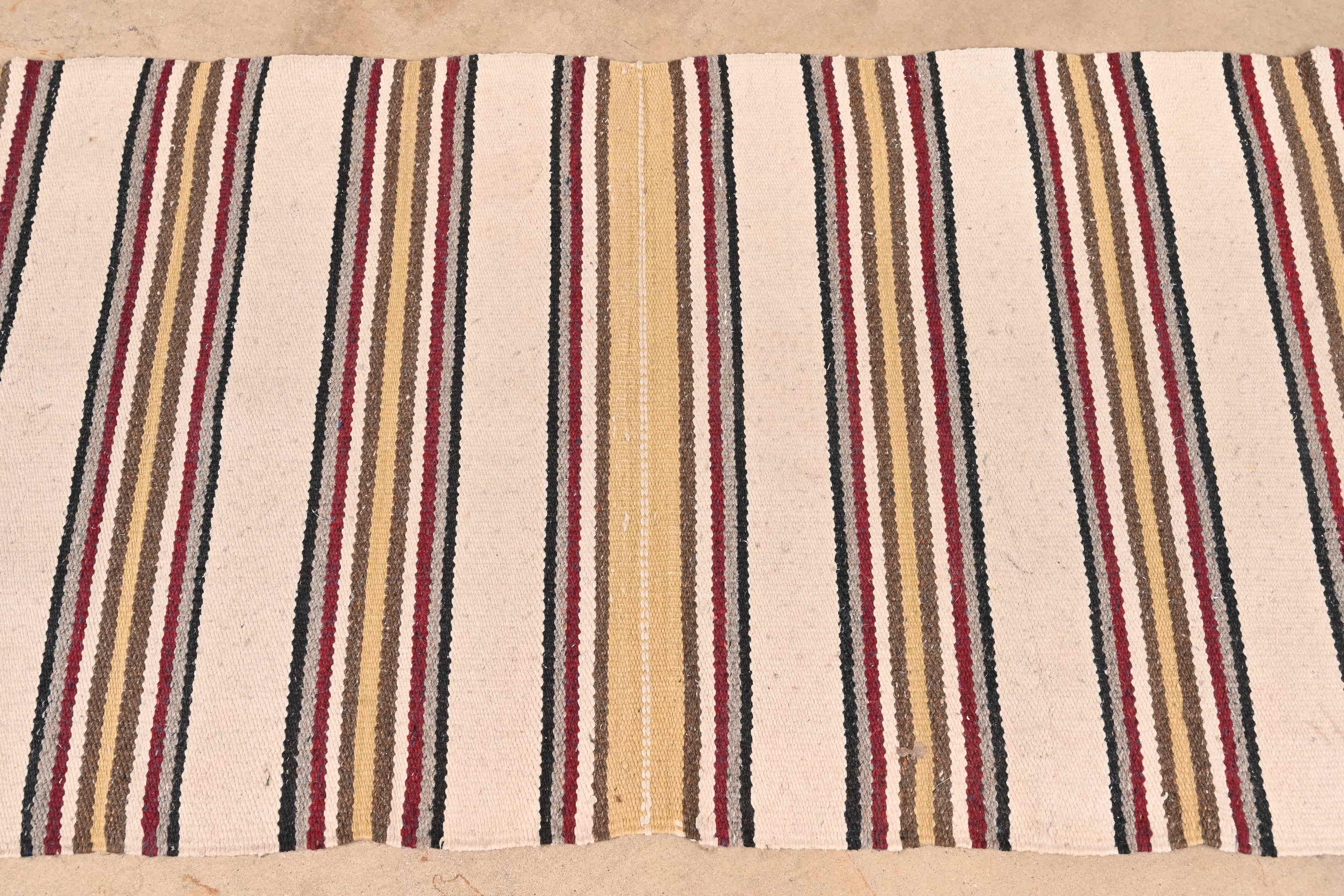 Vintage Handmade Navajo Flat Weave Rug, Mid-20th Century 1