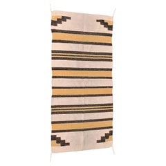Handgefertigter Navajo Flachgewebeteppich im Vintage-Stil, Mitte des 20. Jahrhunderts
