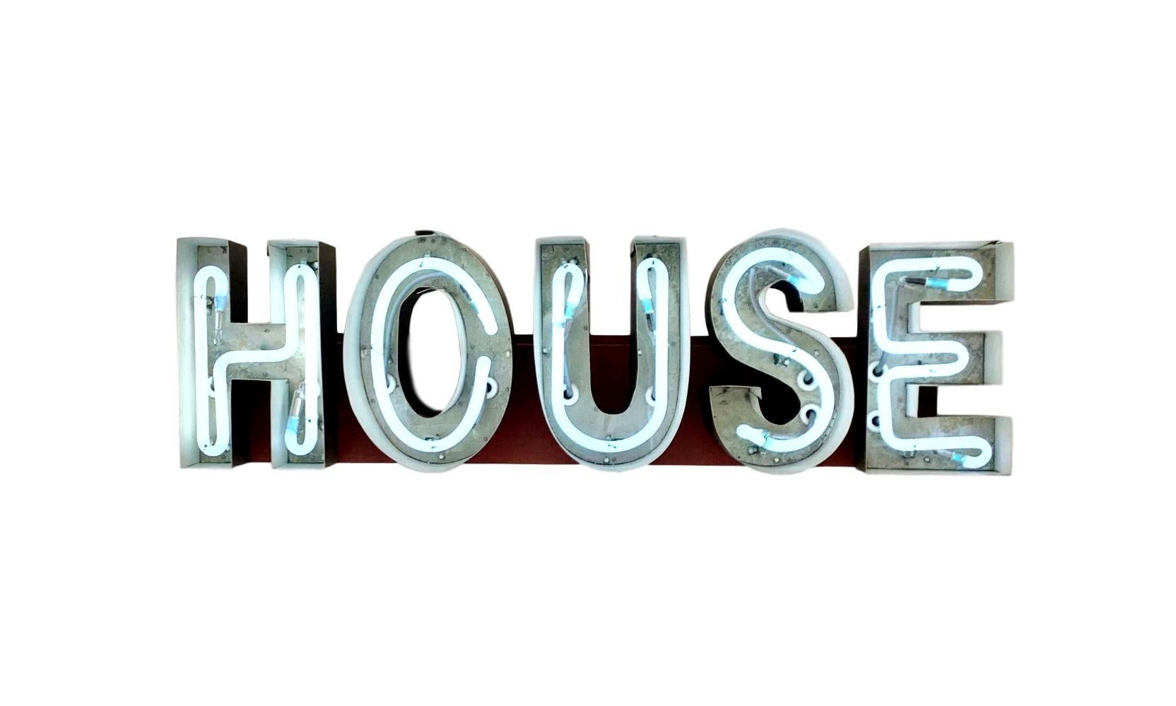 neon house number