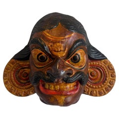 Vintage Handmade Painted Mask