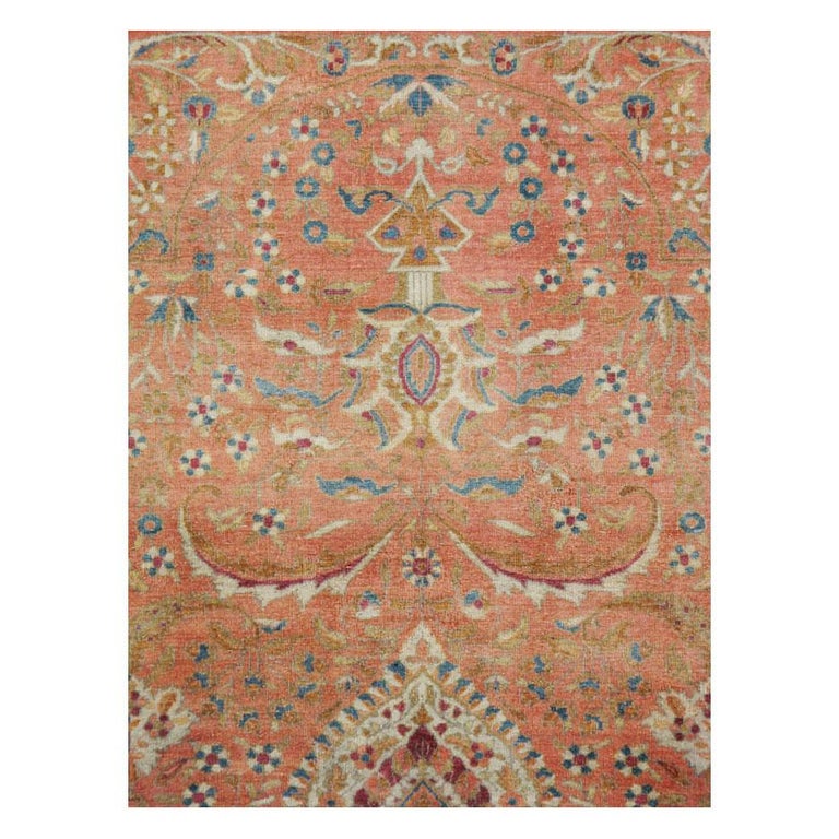 A vintage Persian Sarouk accent rug handmade during the mid-20th century.

Measures: 7' 0