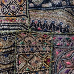 Vintage Handmade Rajasthani Patchwork Tapestry, India