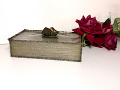 Vintage Handgefertigte rechteckige Zinndose von Attilio Nani, Italien