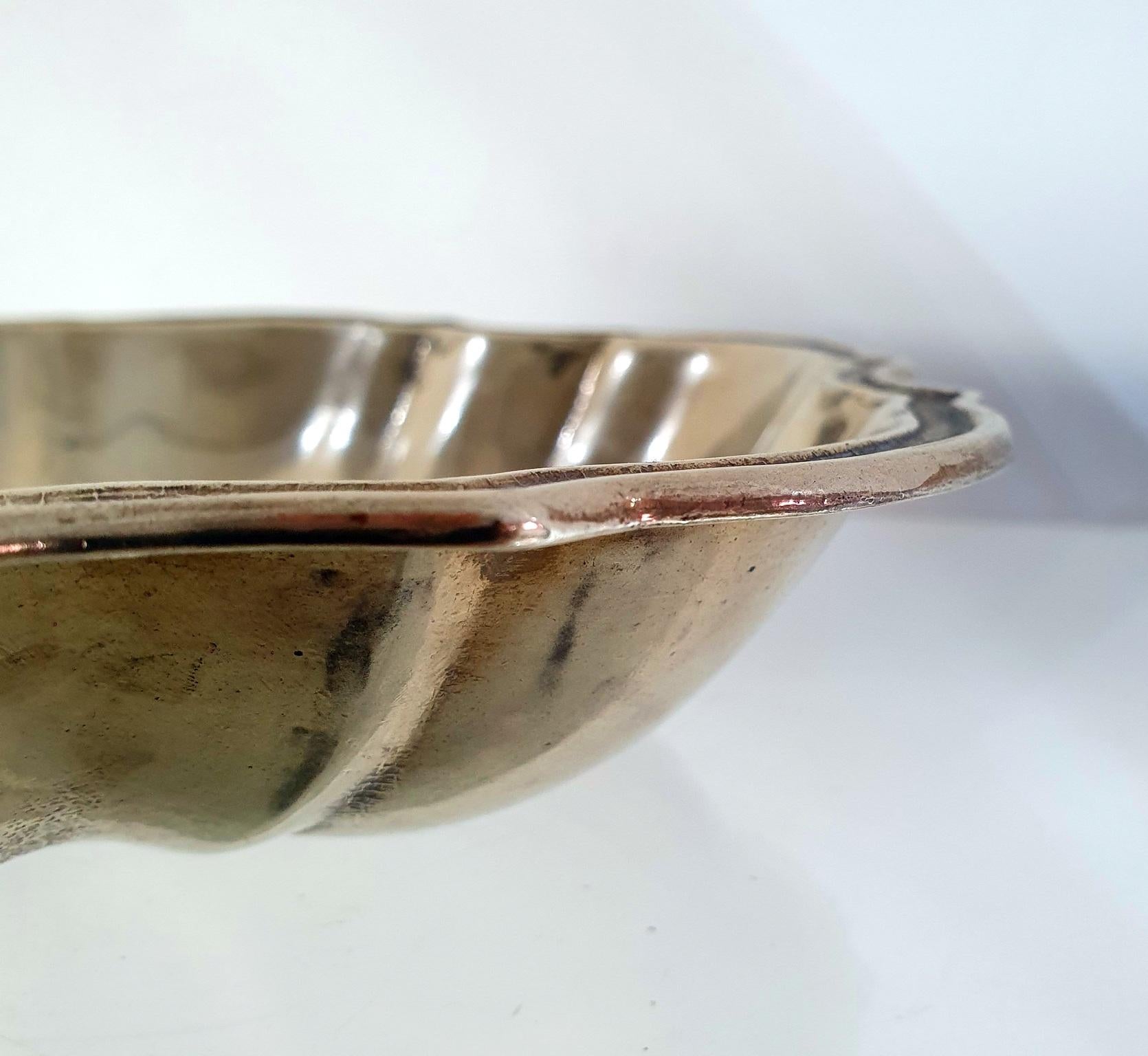 Italian Vintage Handmade solid Bronze Bowl Italy For Sale