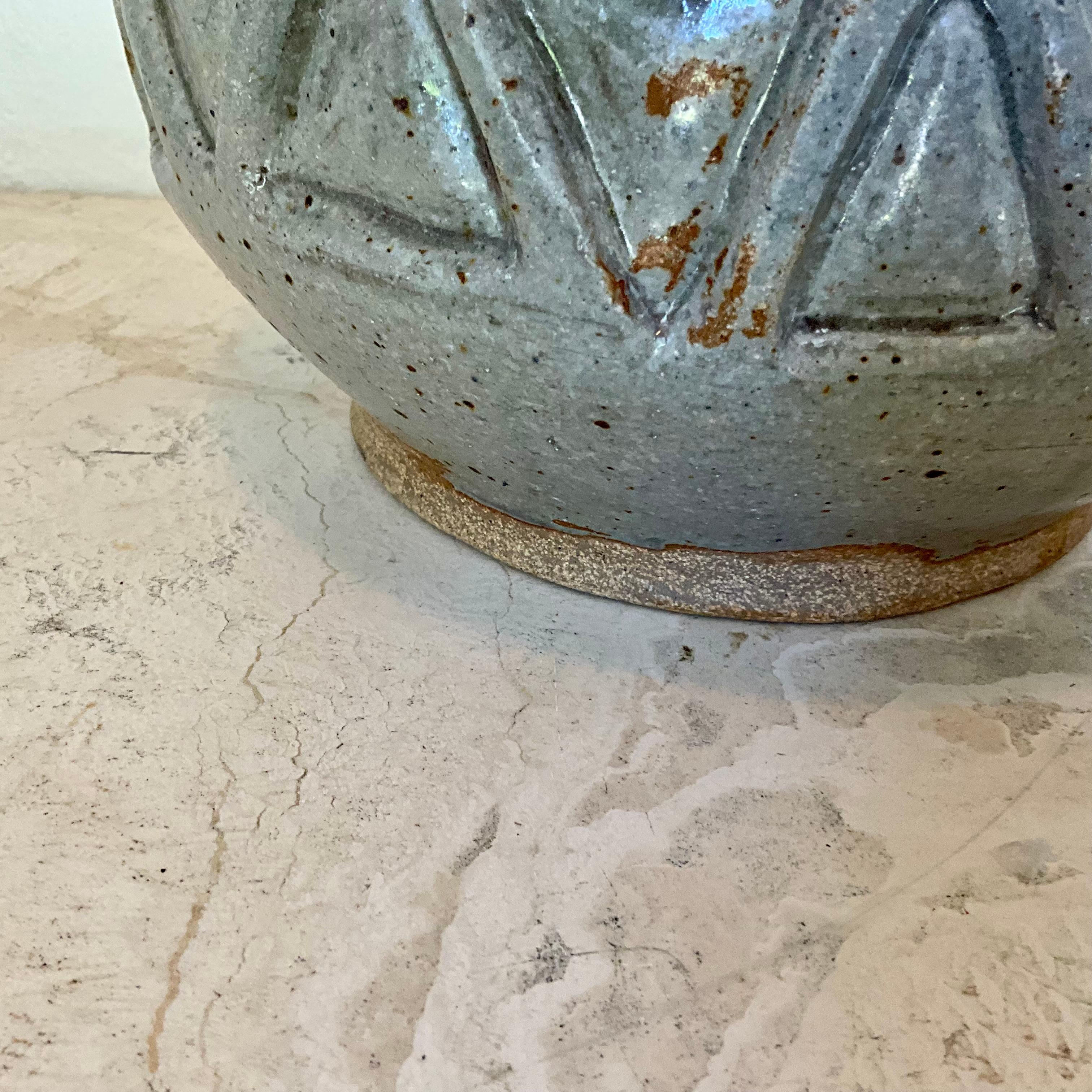 Vaso di gres fatto a mano d'epoca - Arte decorativa smaltata - 1996 in vendita 1
