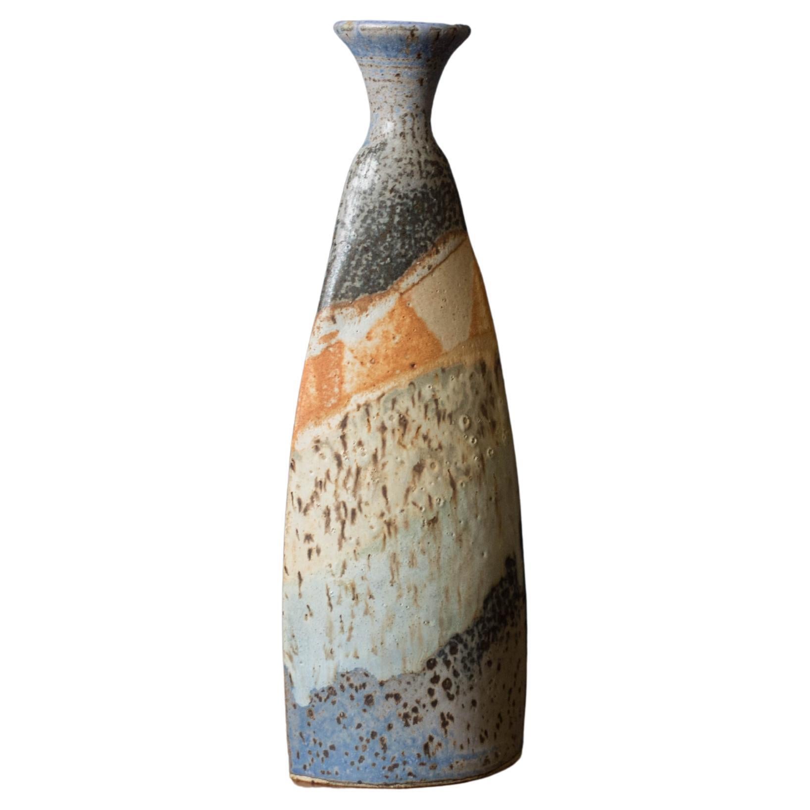 Vintage Handmade Stoneware Studio Pottery Vase by Robert Parrott
