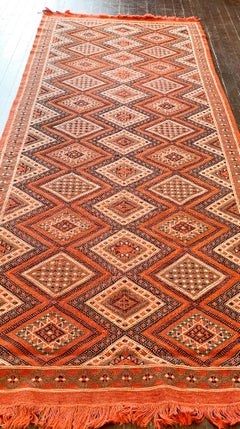 Vintage Handmade Tribal Moroccan Runner, c-1970