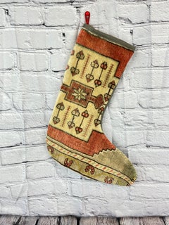 Vintage Handmade Turkish Rug Christmas Stocking