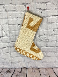 Vintage Handmade Turkish Rug Christmas Stocking