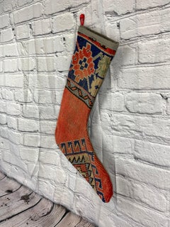 Vintage Handmade Turkish Rug Christmas Stocking