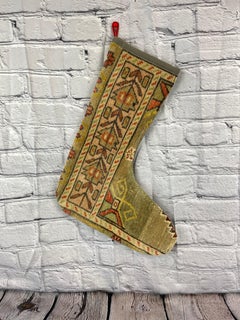 Vintage Handmade Turkish Rug Christmas Stocking