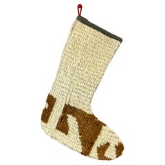 Vintage Handmade Turkish Rug Christmas Stocking