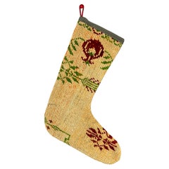 Vintage Handmade Turkish Rug Christmas Stocking