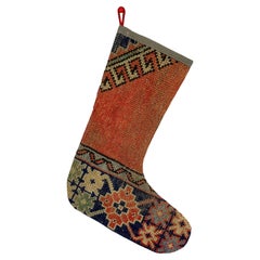 Vintage Handmade Turkish Rug Christmas Stocking