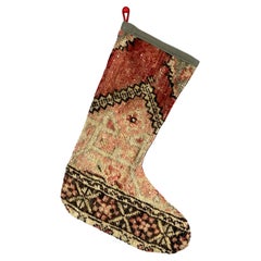 Vintage Handmade Turkish Rug Christmas Stocking