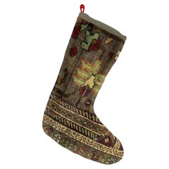 Vintage Handmade Turkish Rug Christmas Stocking