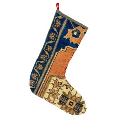 Vintage Handmade Turkish Rug Christmas Stocking