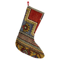 Vintage Handmade Turkish Rug Christmas Stocking