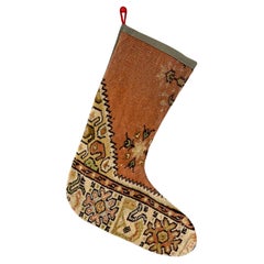 Vintage Handmade Turkish Rug Christmas Stocking