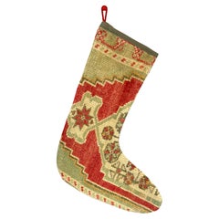 Vintage Handmade Turkish Rug Christmas Stocking Vintage Handmade Turkish Rug Christmas Stocking