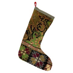 Vintage Handmade Turkish Rug Christmas Stocking Vintage Handmade Turkish Rug Christmas Stocking