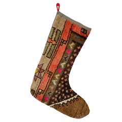 Vintage Handmade Turkish Rug Christmas Stocking Vintage Handmade Turkish Rug Christmas Stocking
