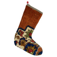 Vintage Handmade Turkish Rug Christmas Stocking