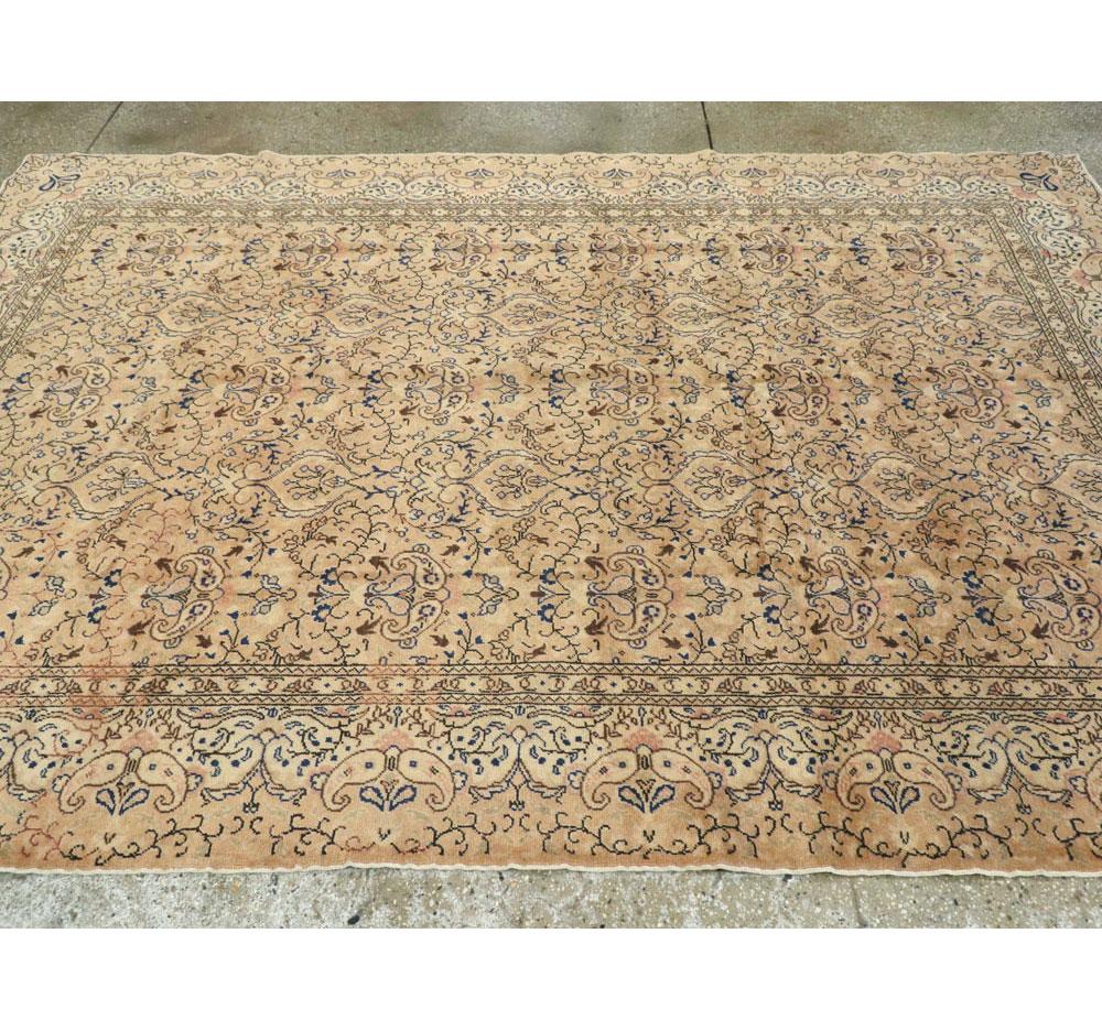 Vintage Handmade Turkish Sivas Accent Rug For Sale 1