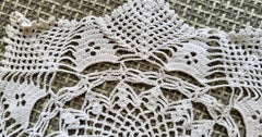 Vintage Handmade Ussr Broderie: Delicate Star Design for Vase Decoration 1j39