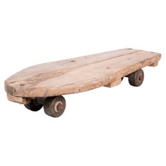 Handgefertigtes hölzernes Skateboard, um 1960