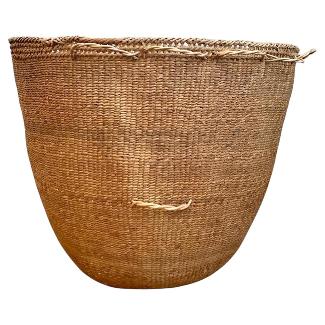 Vintage Handmade Woven Basket