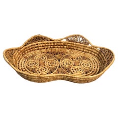 Vintage Handmade Woven Basket.