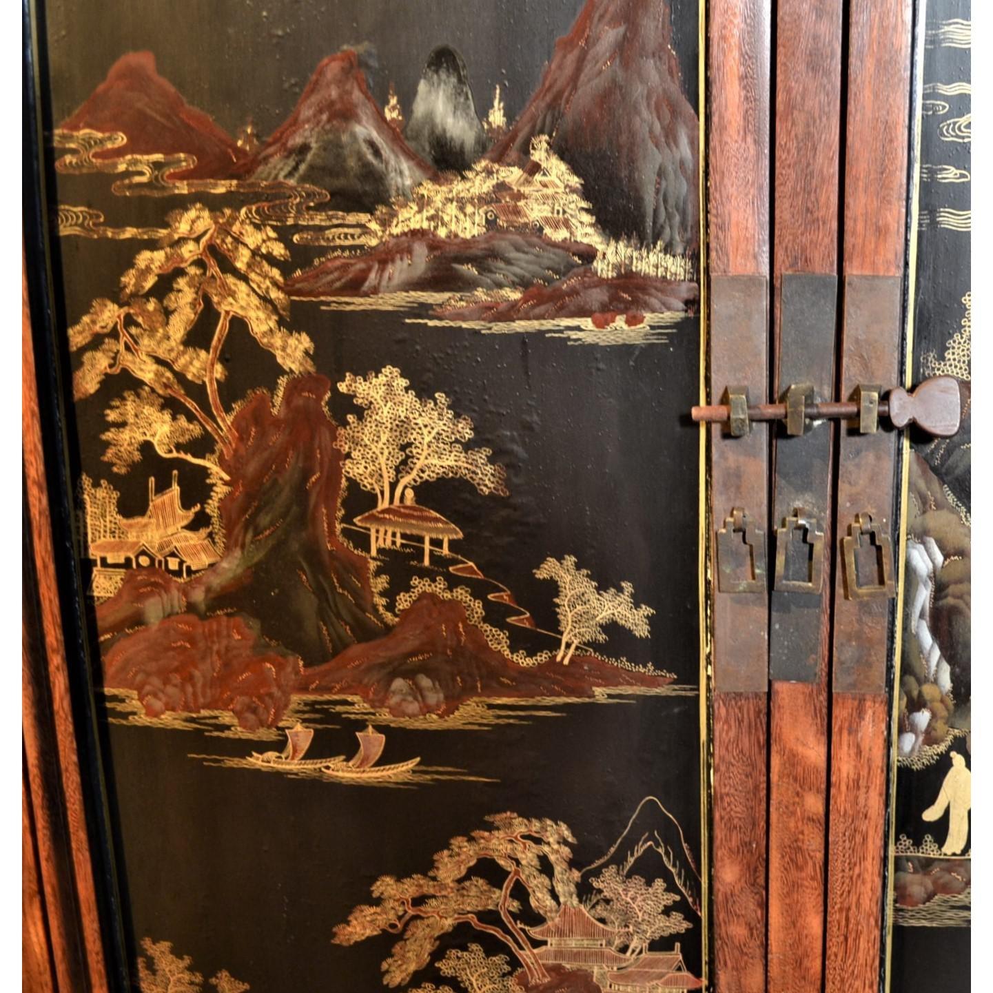 hand painted cabinet