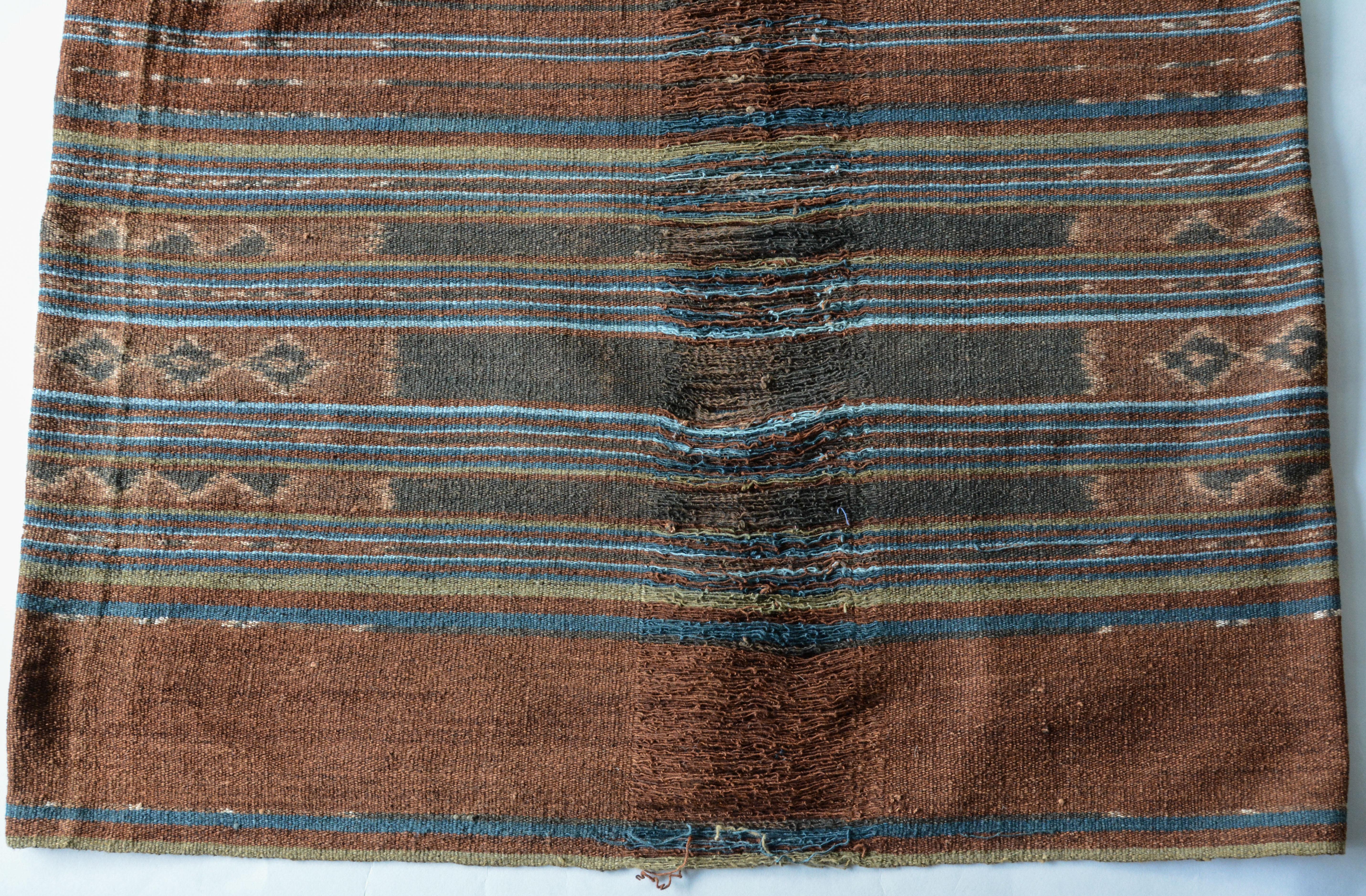 Vintage Handspun Cotton Ikat, Uncut Warp, Lembata, Indonesia, Mid-20th Century 10