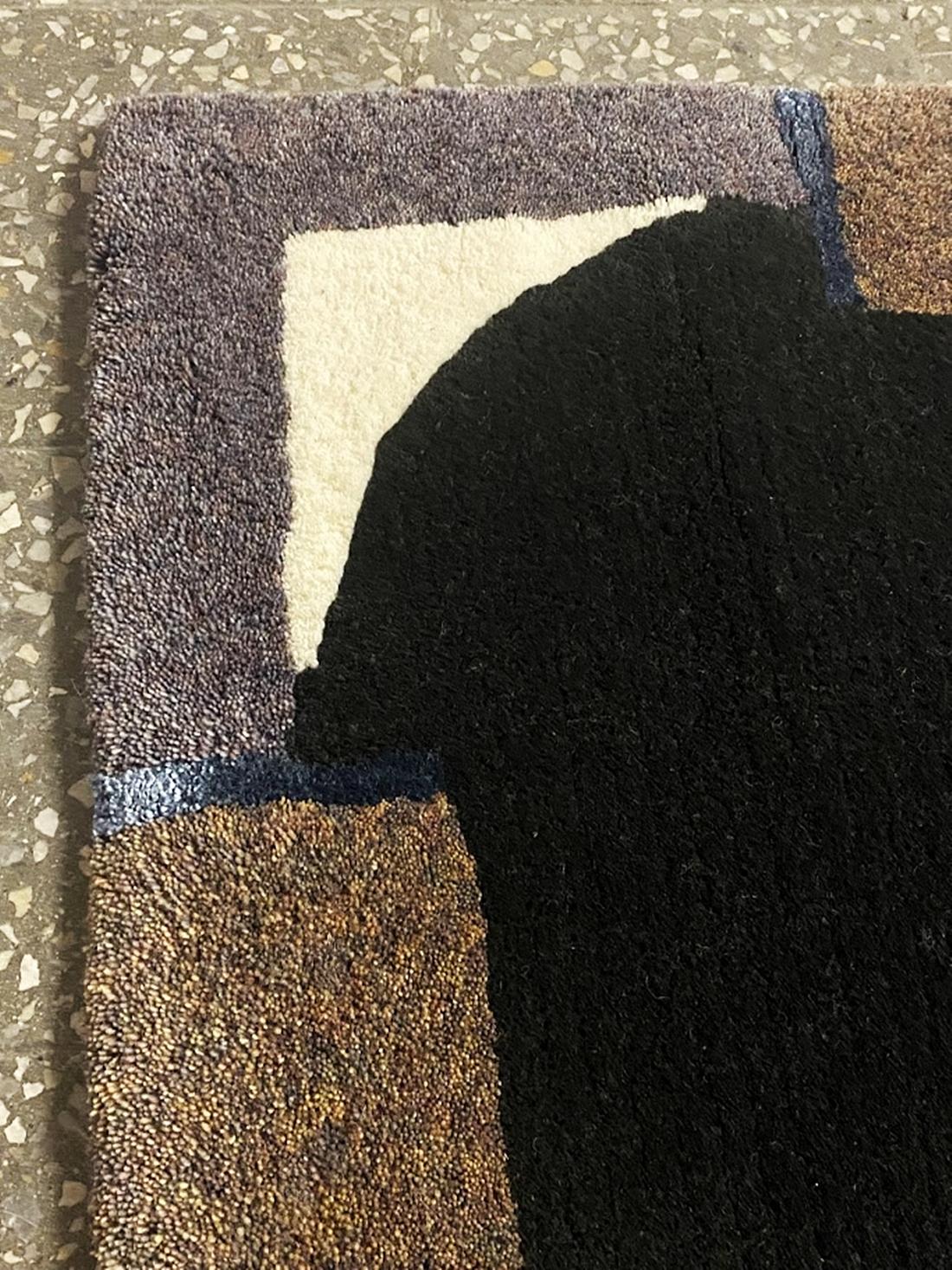 Hand-Crafted Vintage Handtufted Rug by Tisca 1980's