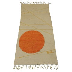Vintage Handwoven Carpet/Wall Hanging "The Evening Sun" by Keller